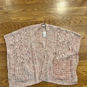 Loft Women's Pink Knit poncho